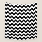 Chevron Black & White Wall Tapestry Gallery Image 4