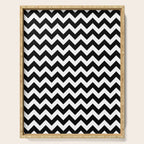 Chevron Black & White Serving Tray Gallery Image 1