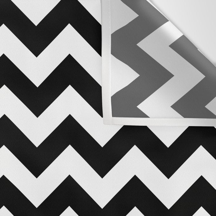Chevron Black & White Wall Tapestry Gallery Image 3