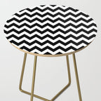 Chevron Black & White Side Table Gallery Image 2