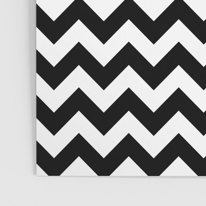 Chevron Black & White Poster Gallery Image 3