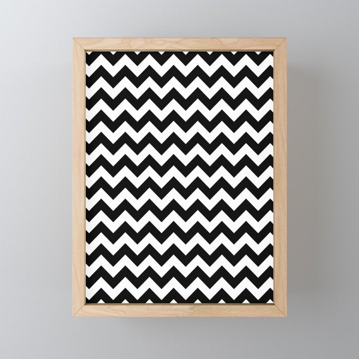 Chevron Black & White Mini Art Print