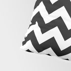 Chevron Black & White Pillow Sham Gallery Image 4