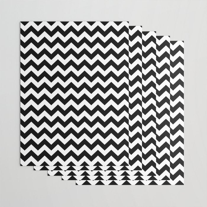 Chevron Black & White Wrapping Paper Gallery Image 3