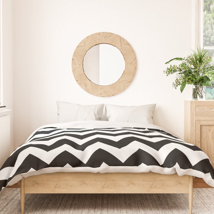 Chevron Black & White Duvet Cover Gallery Image 3
