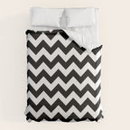 Chevron Black & White Duvet Cover Gallery Image 6