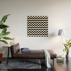 Chevron Black & White Wood Wall Art Gallery Image 2