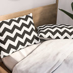 Chevron Black & White Pillow Sham Gallery Image 2