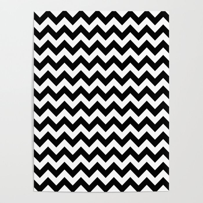 Chevron Black & White Poster Gallery Image 1