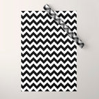 Chevron Black & White Wrapping Paper Gallery Image 1