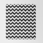 Chevron Black & White Throw Blanket Gallery Image 2