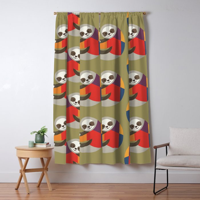 Sloth Window Curtain Gallery Image 1