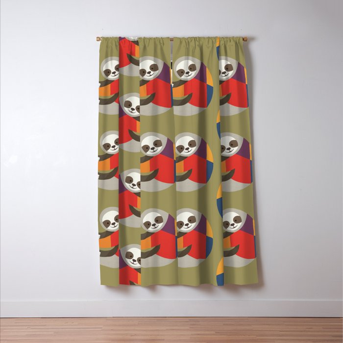 Sloth Window Curtain Gallery Image 3