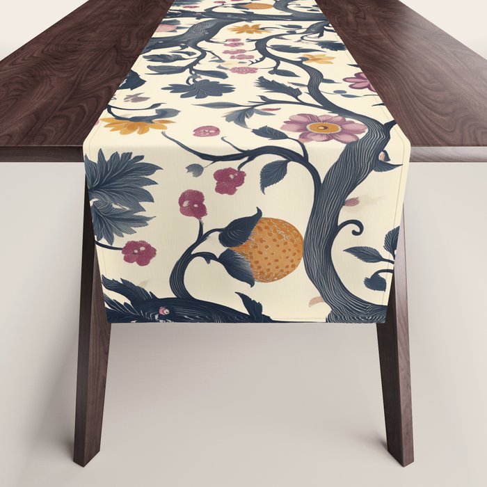 Romantic Botanica Autumn Whimsy Table Runner Gallery Image 1