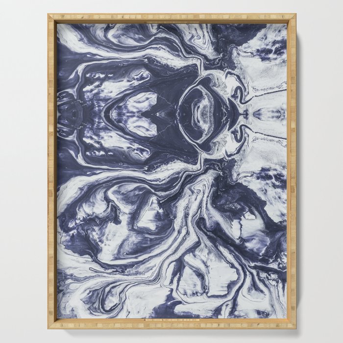 Marble indigo Serving Tray Gallery Image 1