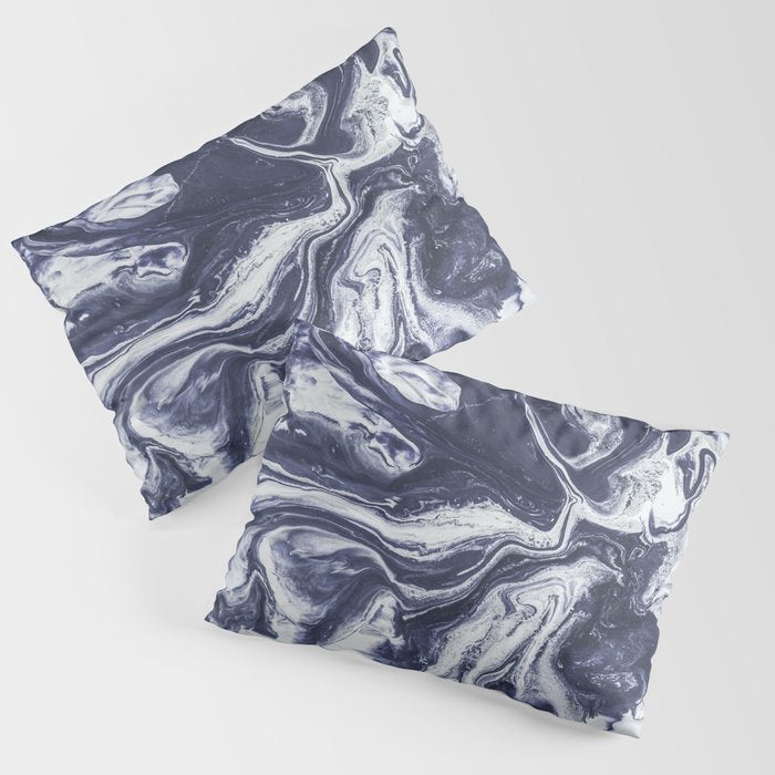 Marble indigo Pillow Sham Gallery Image 3