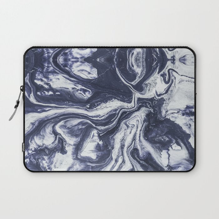 Marble indigo Laptop Sleeve Gallery Image 1