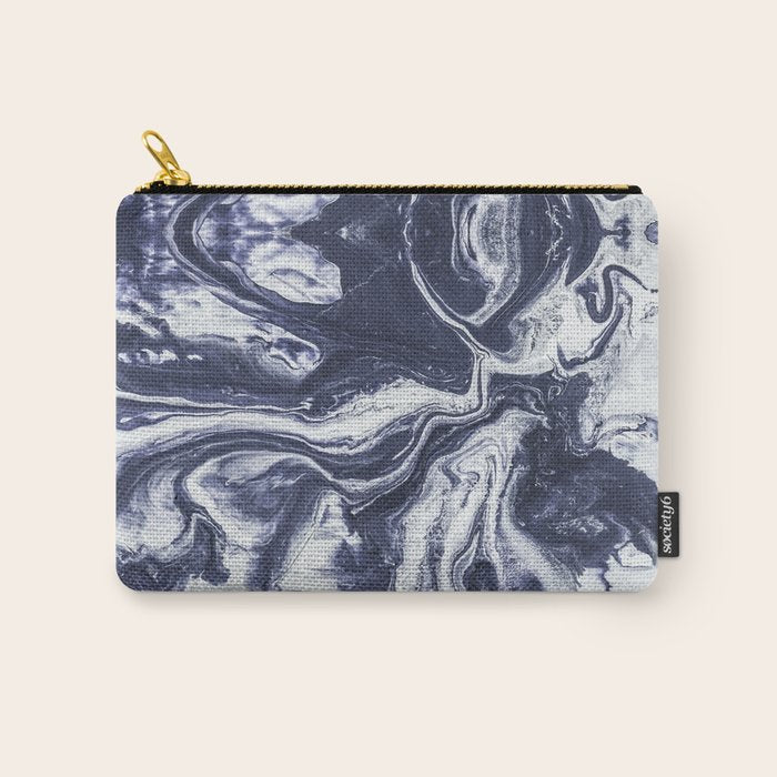 Marble indigo Carry All Pouch Gallery Image 1