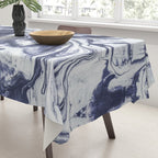 Marble indigo Tablecloth Gallery Image 3
