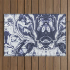 Marble indigo Outdoor Rug Gallery Image 1