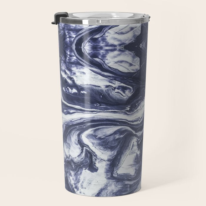Marble indigo Travel Mug Gallery Image 3