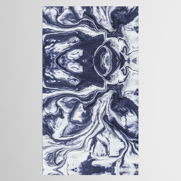 Marble indigo Tablecloth Gallery Image 2