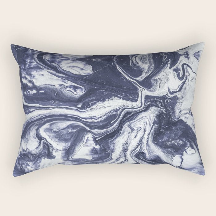 Marble indigo Rectangular Pillow Gallery Image 1
