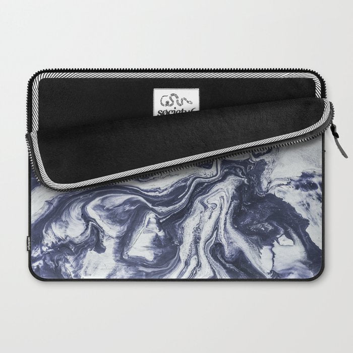 Marble indigo Laptop Sleeve Gallery Image 2