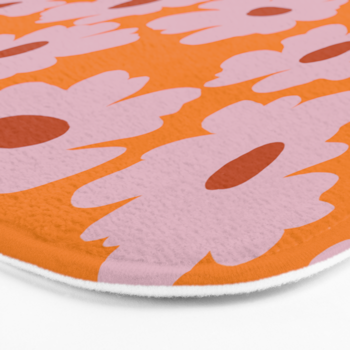 Lazy Pink floral  Bath Mat Gallery Image 3