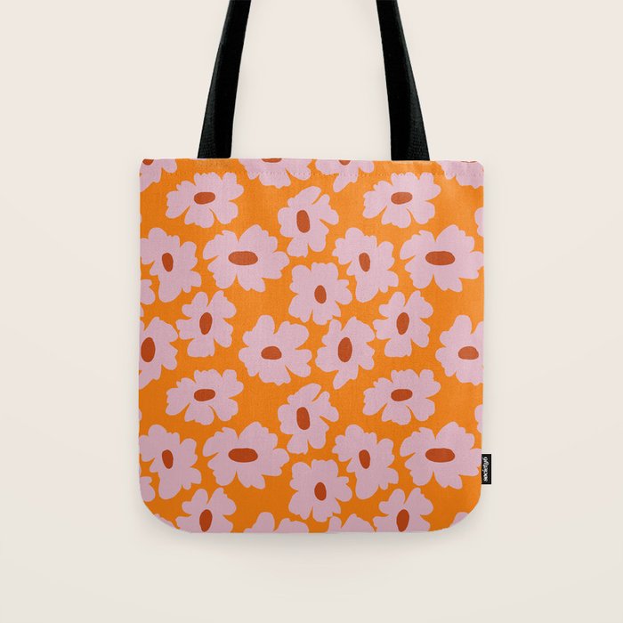 Lazy Pink floral  Tote Bag Gallery Image 1