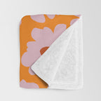 Lazy Pink floral  Throw Blanket Gallery Image 3