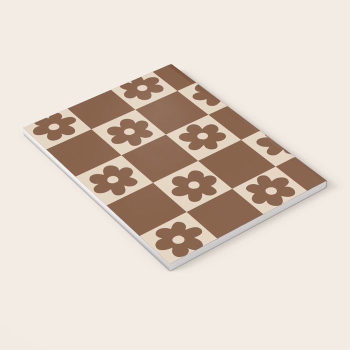 flower check âÂ all over chocolate Notebook Gallery Image 3