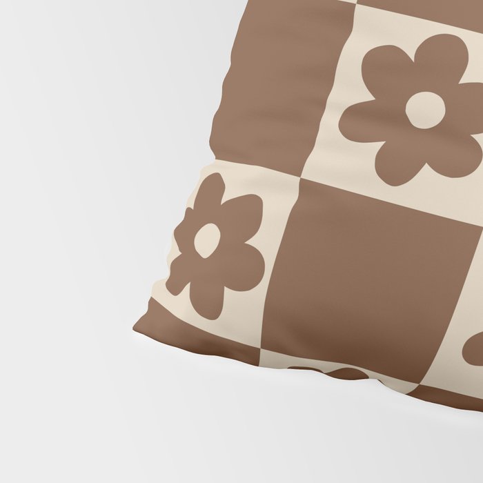 flower check âÂ all over chocolate Pillow Sham Gallery Image 4
