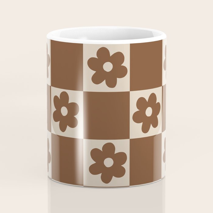 flower check âÂ all over chocolate Coffee Mug Gallery Image 4
