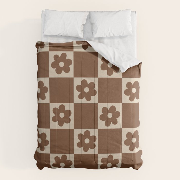 flower check âÂ all over chocolate Comforter Gallery Image 6