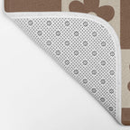 flower check âÂ all over chocolate Bath Mat Gallery Image 2