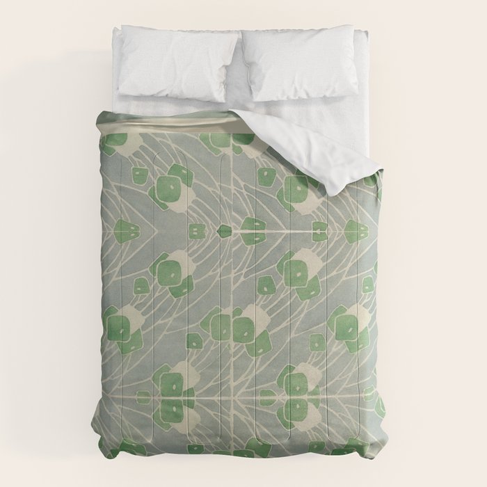 Green Geometric 1915 Hannah Borger Overbeck Comforter Gallery Image 6