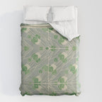 Green Geometric 1915 Hannah Borger Overbeck Duvet Cover Gallery Image 6