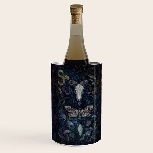 Death Moth Goat Skull Wine Chiller Gallery Image 1