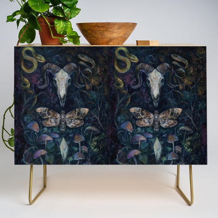 Death Moth Goat Skull Credenza Gallery Image 1