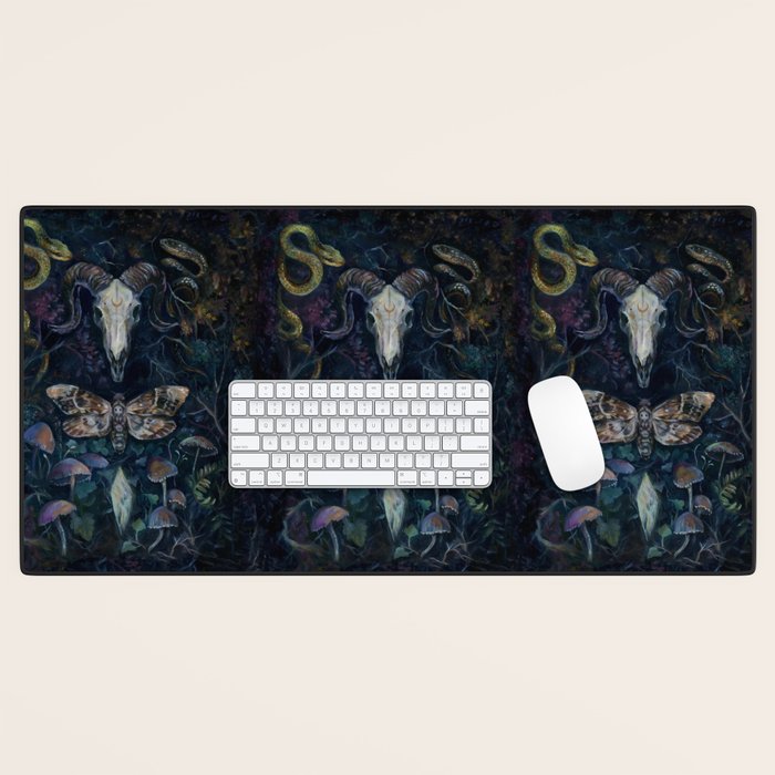 Death Moth Goat Skull Desk Mat Gallery Image 1
