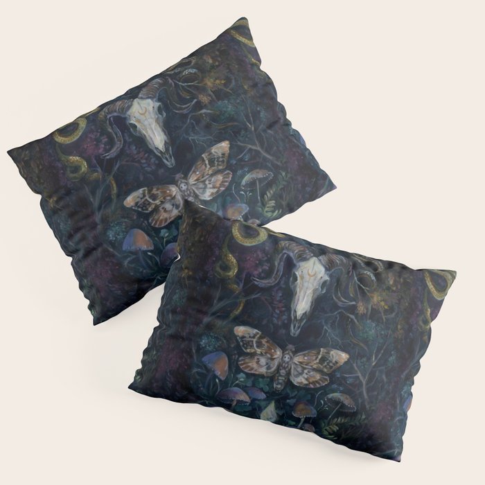 Death Moth Goat Skull Pillow Sham Gallery Image 3