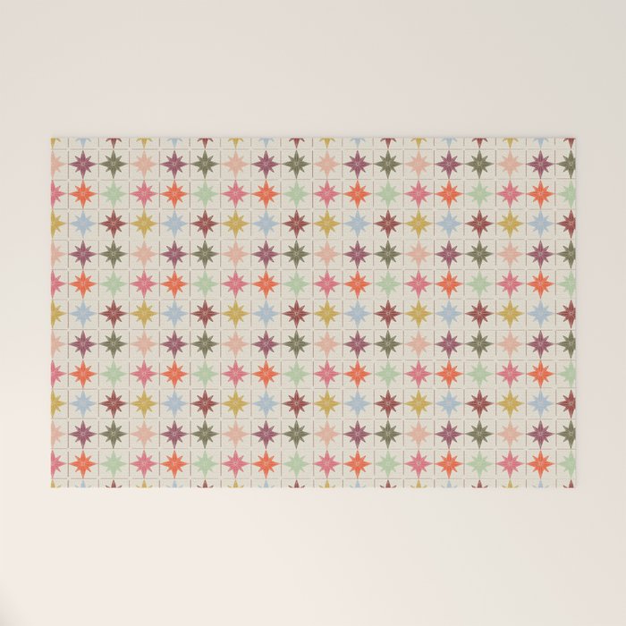Paper Stars Tile Welcome Mat Gallery Image 1