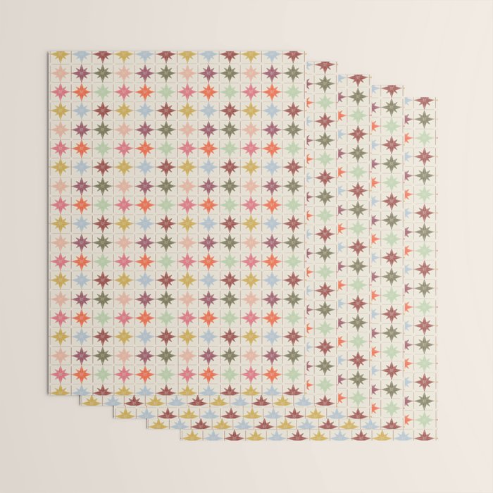 Paper Stars Tile Wrapping Paper Gallery Image 3