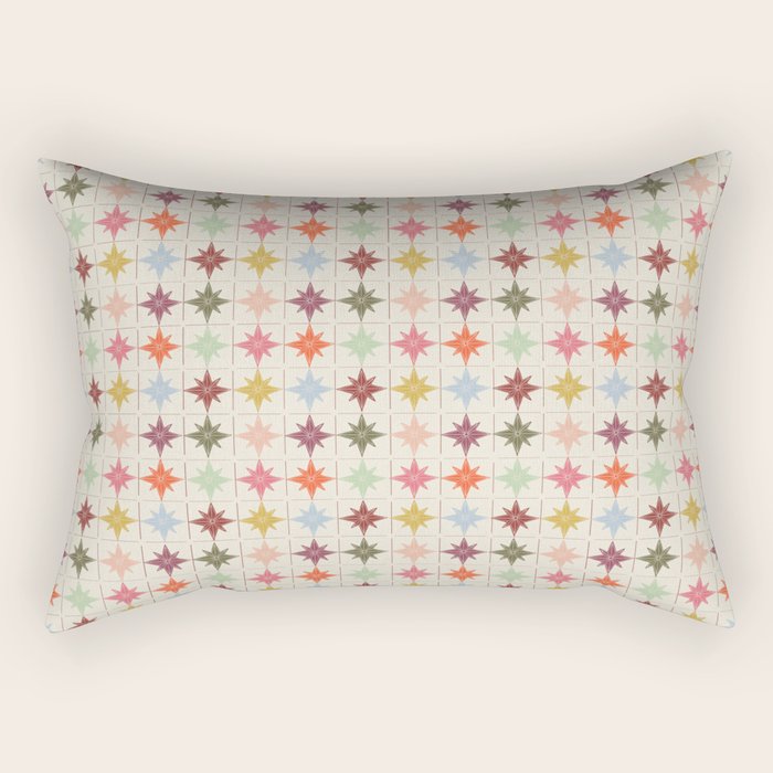 Paper Stars Tile Rectangular Pillow Gallery Image 1
