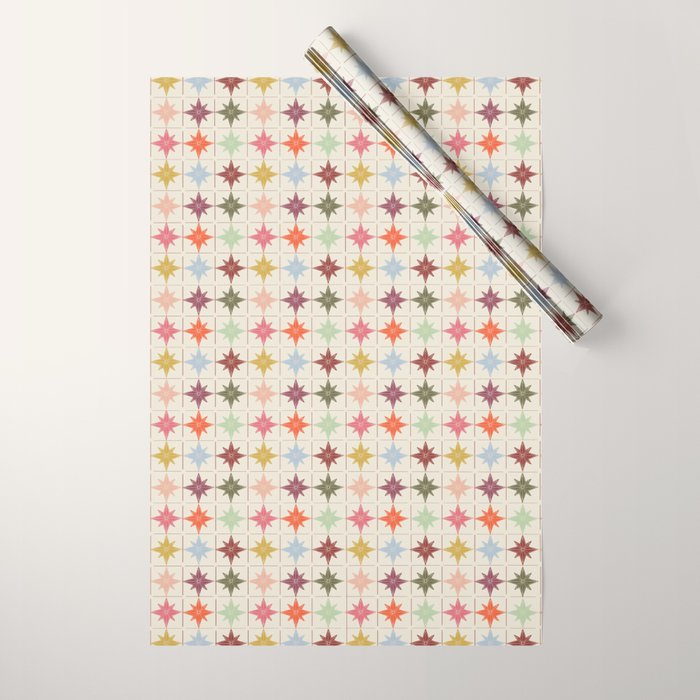 Paper Stars Tile Wrapping Paper