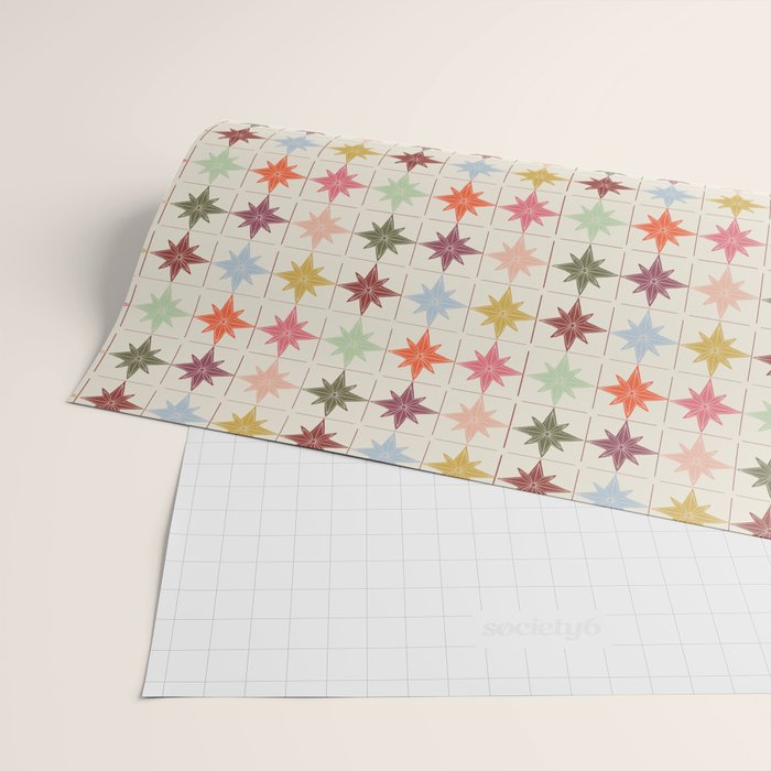 Paper Stars Tile Wrapping Paper Gallery Image 2