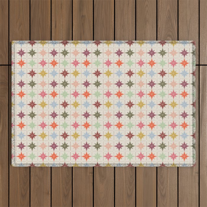 Paper Stars Tile Outdoor Rug Gallery Image 1