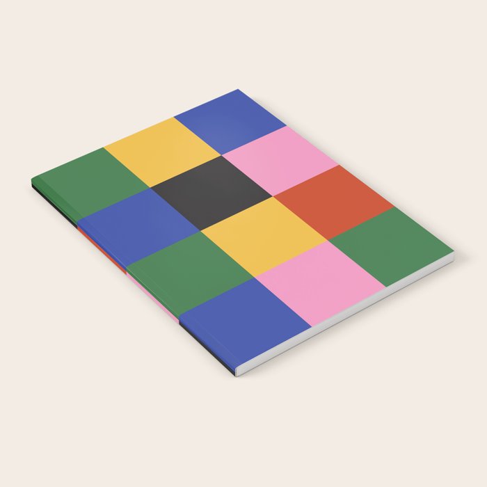 Bold Colorful Checks Pattern - Large XVII Notebook Gallery Image 1