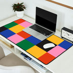 Bold Colorful Checks Pattern - Large XVII Desk Mat Gallery Image 2
